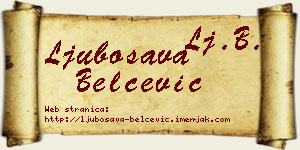 Ljubosava Belčević vizit kartica